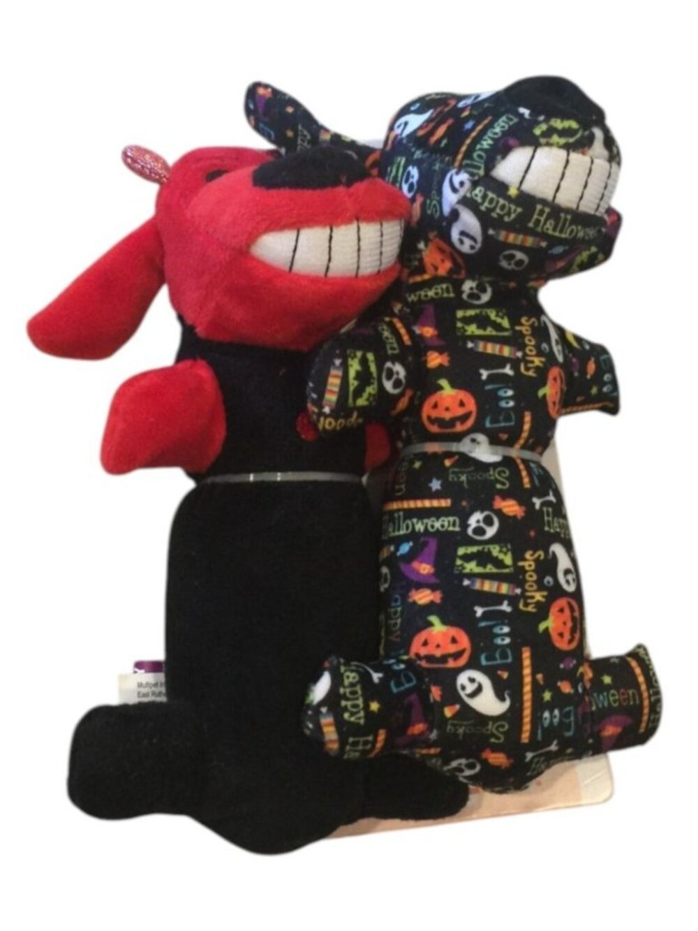 Halloween Multipet Dog Character Devil Spooky Plush Dog Toys Set of 2 Squeak